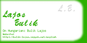 lajos bulik business card